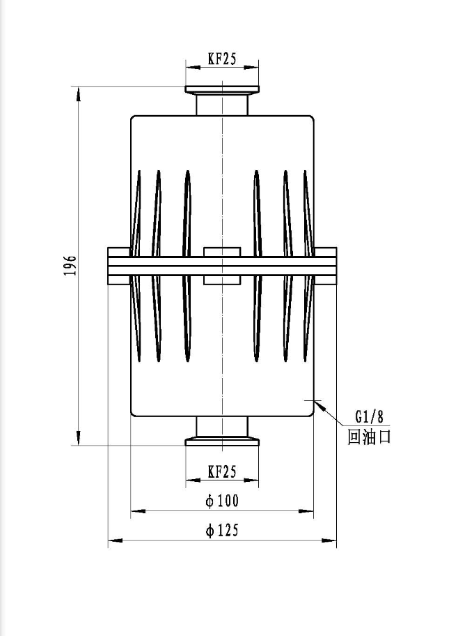 10 L/s 塑料真空泵油雾过滤器 防止油雾污染 1